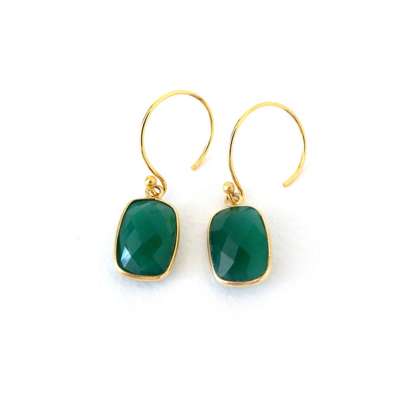 LFE12 : Gemstone - Gold Plated Earrings