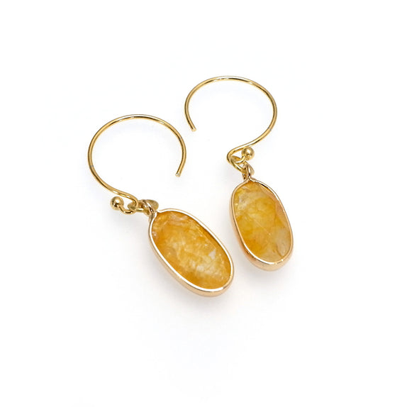 LFE23 : Gemstone - Gold Plated Earrings