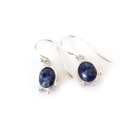 SSE02 : Gemstone - Silver Earrings