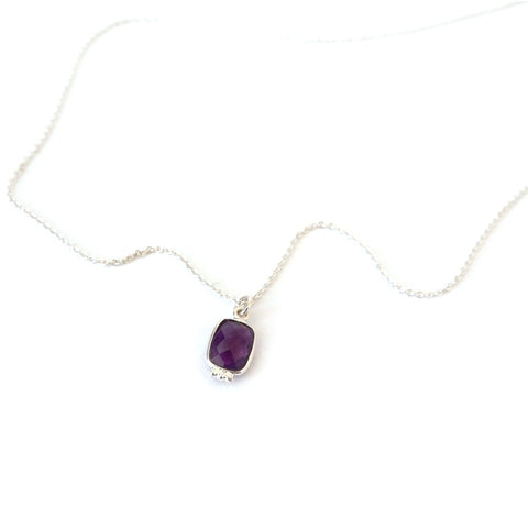 SSN07 : Gemstone - Silver Necklace