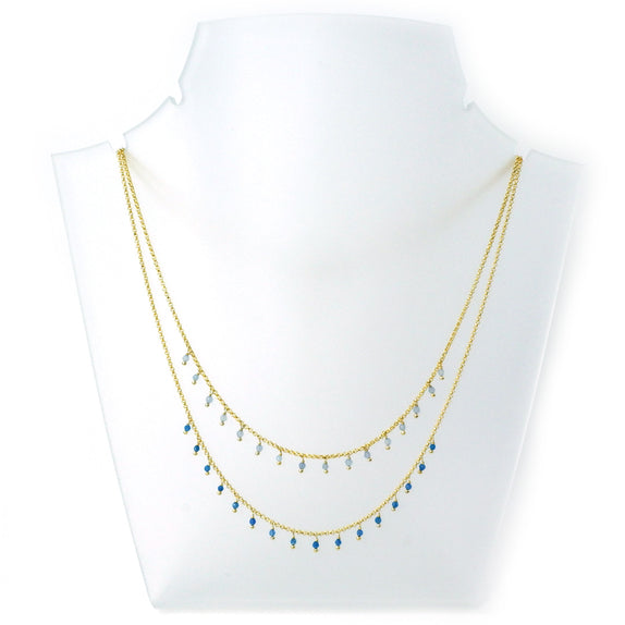 LFN09 : Blue Jade Handcrafted Necklace