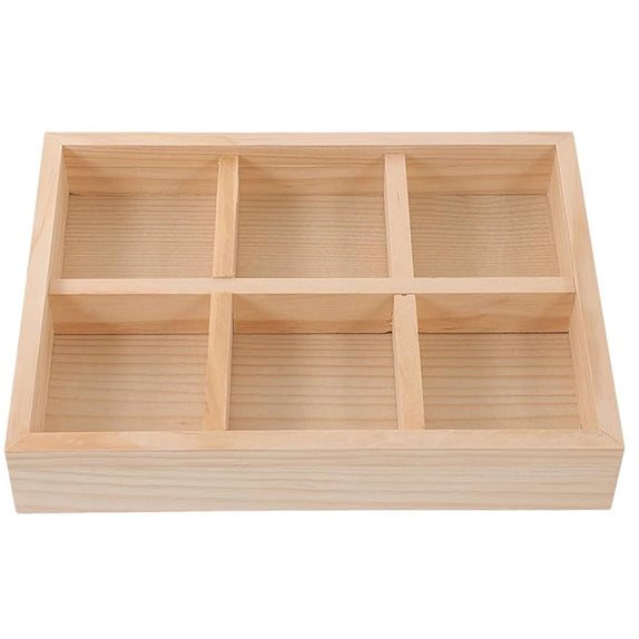 AM94-I : Wooden Tray Bracelet Holder (6 Grids)