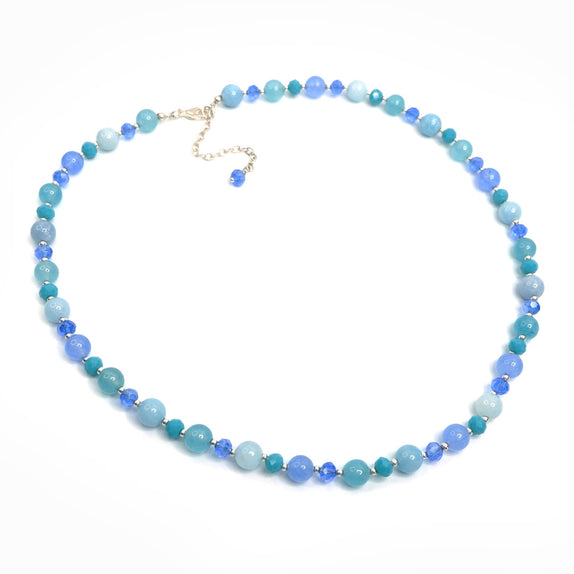 PHLN33-BL :  Lunar Blue Jade Necklace
