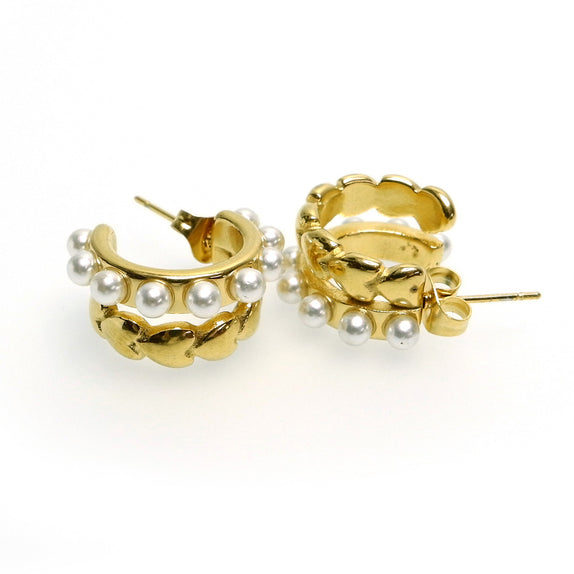 MHE06 : 18K Gold Plated Stainless Steel Earrings