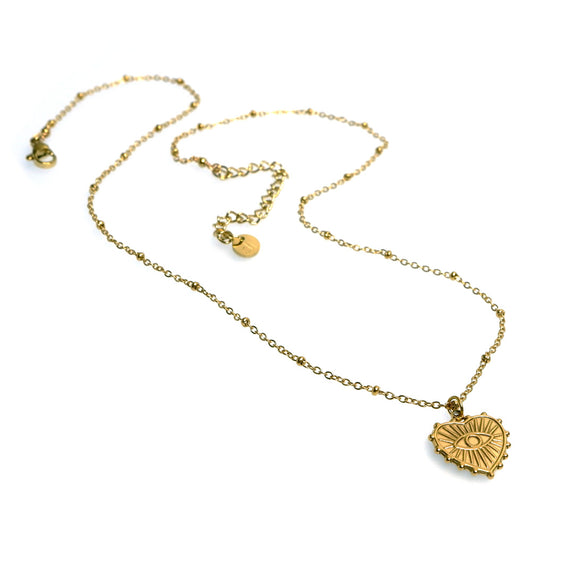 MHN14 : 18K Gold Plated Stainless Steel Necklace