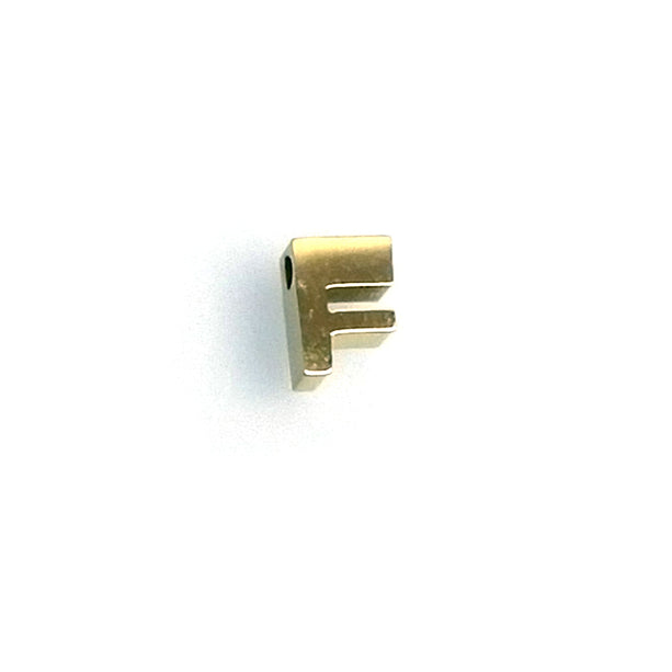 IAP01-F : F Pendant - 18K Gold Plated Stainless Steel