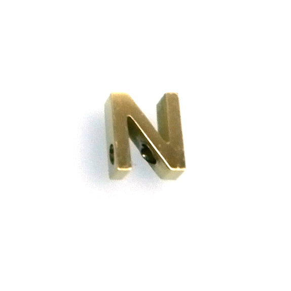 IAP01-N : N Pendant - 18K Gold Plated Stainless Steel