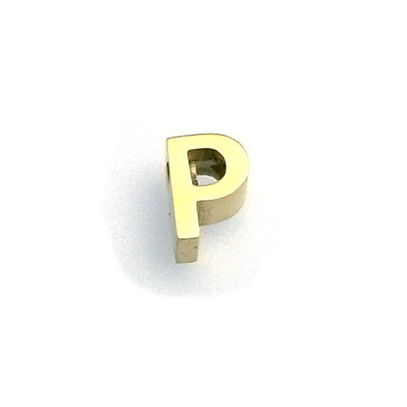 IAP01-P : P Pendant - 18K Gold Plated Stainless Steel