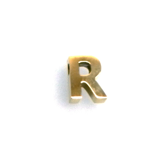 IAP01-R : R Pendant - 18K Gold Plated Stainless Steel