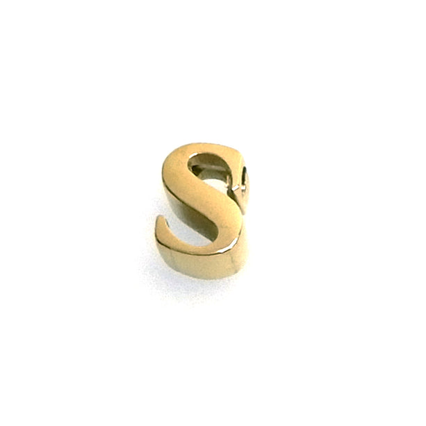 IAP01-S : S Pendant - 18K Gold Plated Stainless Steel