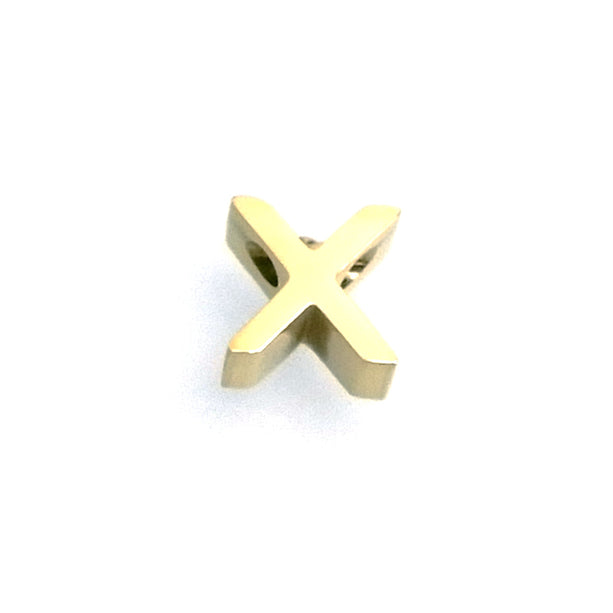 IAP01-X : X Pendant - 18K Gold Plated Stainless Steel