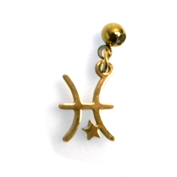 IAP02-03 : Pisces Pendant - 18K Gold Plated Stainless Steel