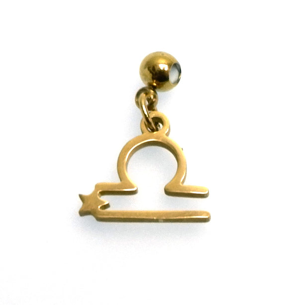 IAP02-10 : Libra Pendant - 18K Gold Plated Stainless Steel