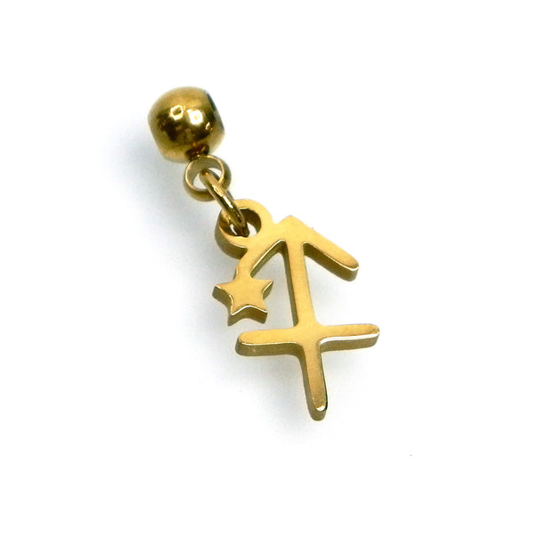 IAP02-12 : Sagittarius Pendant - 18K Gold Plated Stainless Steel