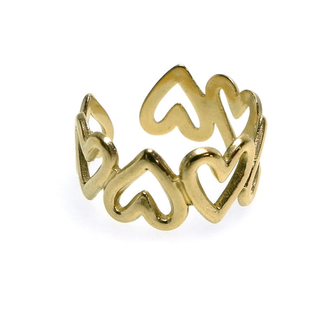 MHR03 : 18K Gold Plated Stainless Steel Ring