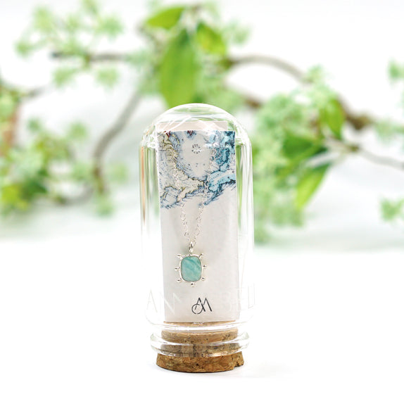 ICN99 : "Where Peace Meets Purpose" - Gemstone & Sterling Silver Necklace