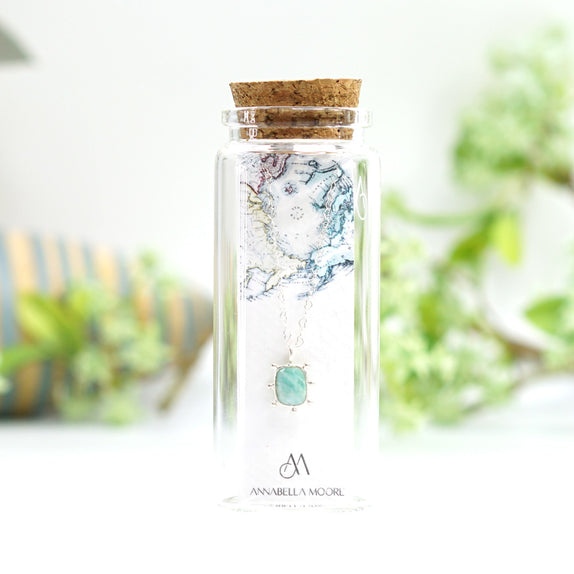 ICN99 : "Where Peace Meets Purpose" - Gemstone & Sterling Silver Necklace
