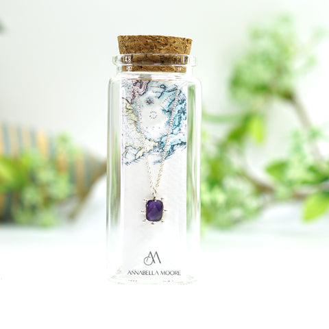 ICN99 : "Where Peace Meets Purpose" - Gemstone & Sterling Silver Necklace