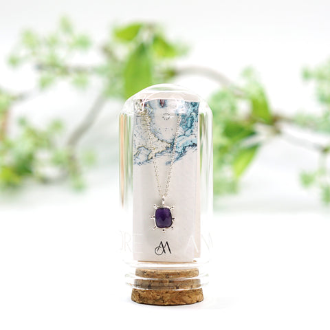 ICN99 : "Where Peace Meets Purpose" - Gemstone & Sterling Silver Necklace