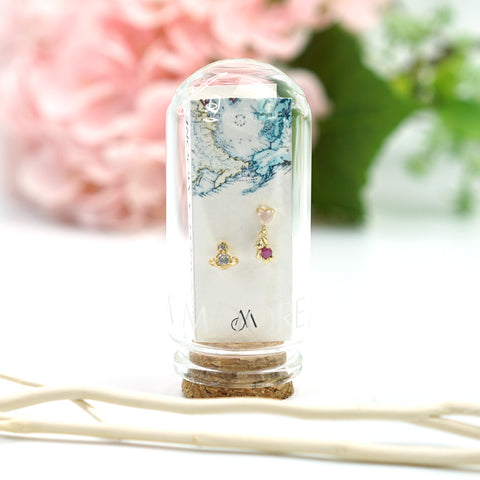 ICS04 : 5A Zircon 18K Real Gold Plated Brass with 925 Sterling Silver Posts