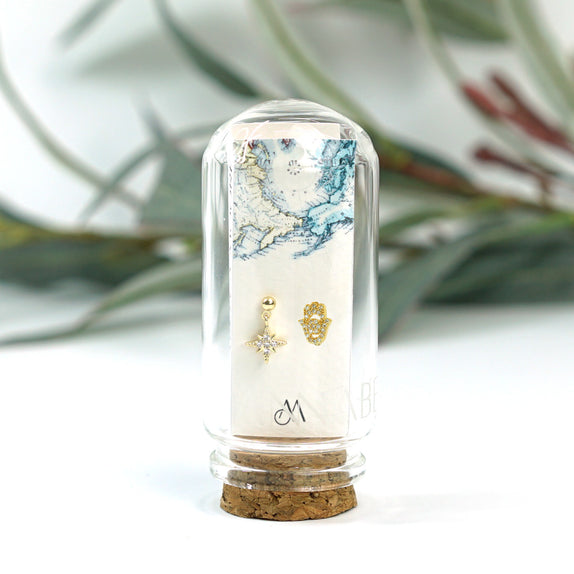 ICS19 : 5A Zircon 18K Real Gold Plated Brass with 925 Sterling Silver Posts