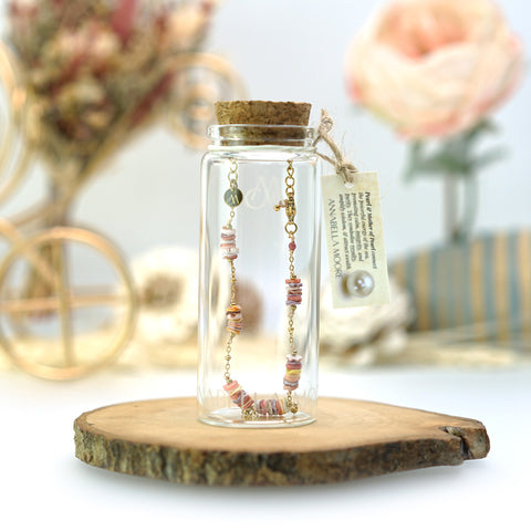 LFB21 : Handcrafted Gemstone Bracelet with 18K Gold Plating