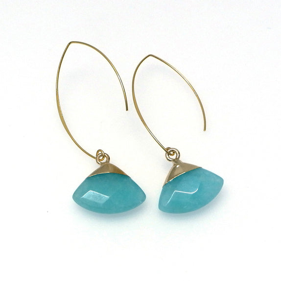 LFE04 : Gemstone - Gold Plated Earrings