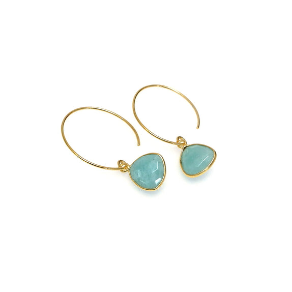 LFE08 : Gemstone - Gold Plated Earrings