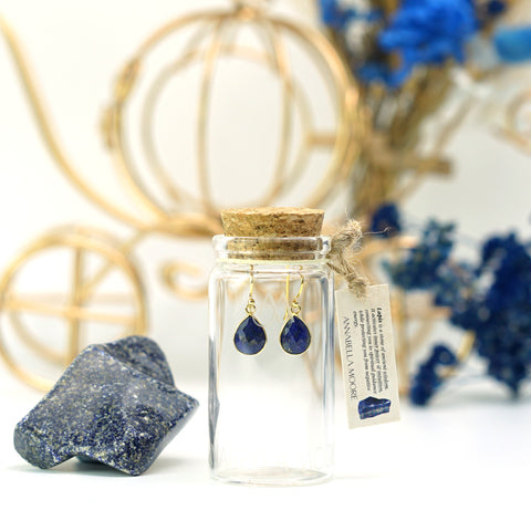 LFE09 : Handcrafted Gemstone 18K Gold-Plated 925 Silver  925 Silver Earrings
