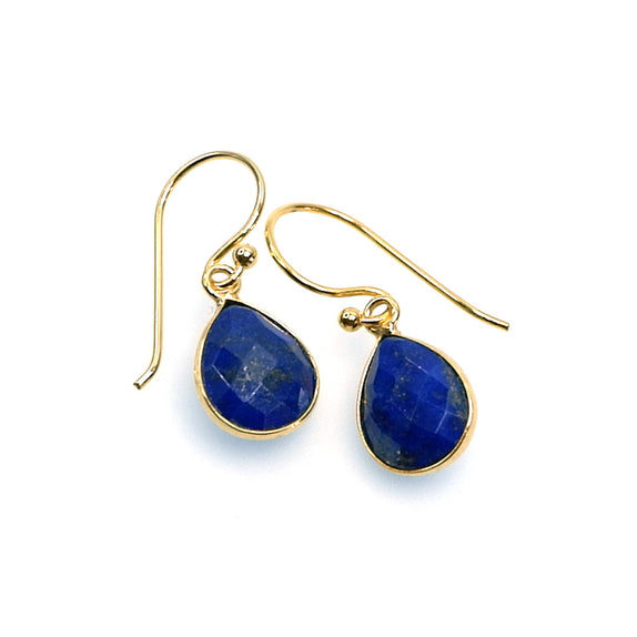 LFE09 : Handcrafted Gemstone 18K Gold-Plated 925 Silver  925 Silver Earrings