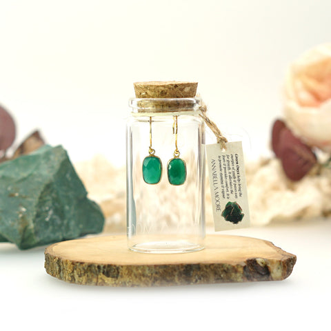 LFE12 : Handcrafted Gemstone 18K Gold-Plated 925 Silver Hooks