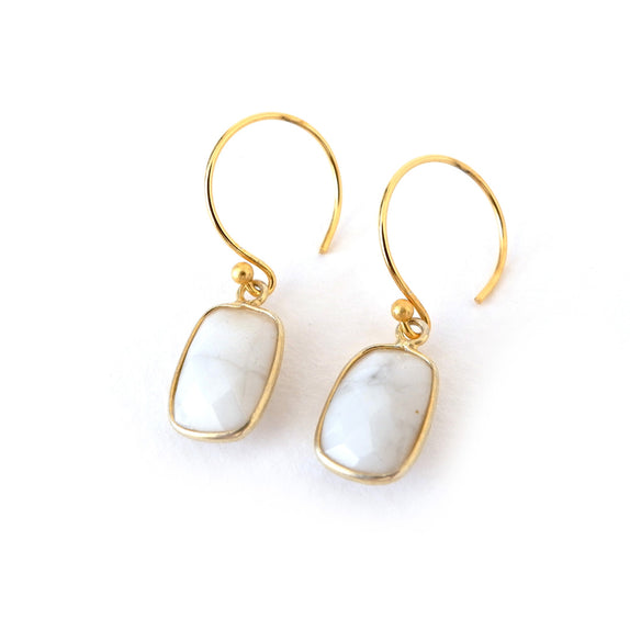 TLFE12 : Handcrafted Gemstone 18K Gold-Plated 925 Silver Hooks