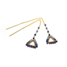 TLFE15 : Handcrafted Gemstone & Crystal – 18K Gold-Plated Earrings