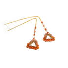 TLFE15 : Handcrafted Gemstone & Crystal – 18K Gold-Plated Earrings