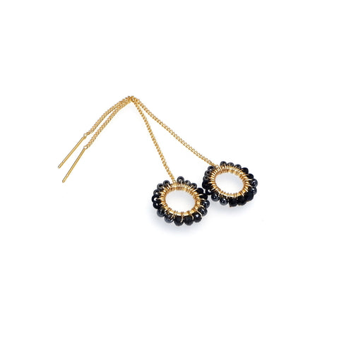 TLFE16 :  Handcrafted Gemstones with 18K Gold-Plated Earrings
