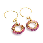 TLFE16 :  Handcrafted Gemstones with 18K Gold-Plated Earrings