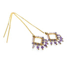 TLFE17 : Handcrafted Gemstone – 18K Gold-Plated Earrings