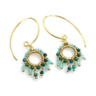 TLFE22 : Handcrafted Gemstone – 18K Gold-Plated Earrings