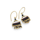 TLFE26 : Handcrafted Gemstone & Crystal – 18K Gold-Plated Earrings