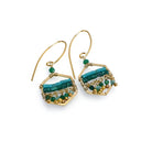 TLFE26 : Handcrafted Gemstone & Crystal – 18K Gold-Plated Earrings