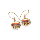 TLFE26 : Handcrafted Gemstone & Crystal – 18K Gold-Plated Earrings