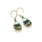 TLFE27 :  Handcrafted Gemstone & Crystal – 18K Gold-Plated Earrings