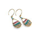 TLFE27 :  Handcrafted Gemstone & Crystal – 18K Gold-Plated Earrings