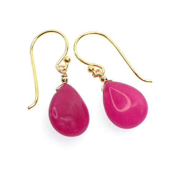 LFE37 : Handcrafted Gemstone Earrings – 18K Gold-Plated Brass Hooks