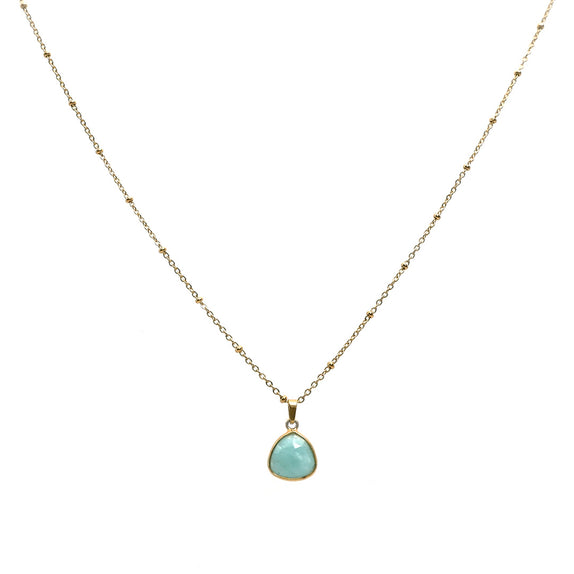LFN01 : Handcrafted Gemstone Necklace with 18K Gold Plating