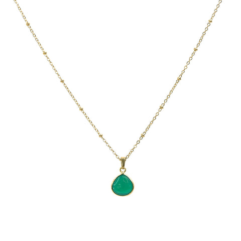 LFN01 : Handcrafted Gemstone Necklace with 18K Gold Plating