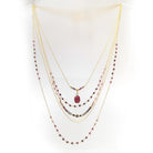 LFN06 : Garnet & Rhodochrosite Handcrafted Necklace