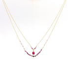 LFN06 : Garnet & Rhodochrosite Handcrafted Necklace