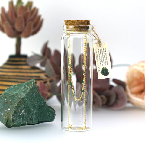 LFN10a : Handcrafted Gemstone Necklace with 18K Gold Plating