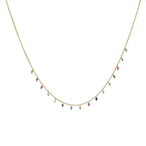 LFN10 : Handcrafted Gemstone Necklace with 18K Gold Plating
